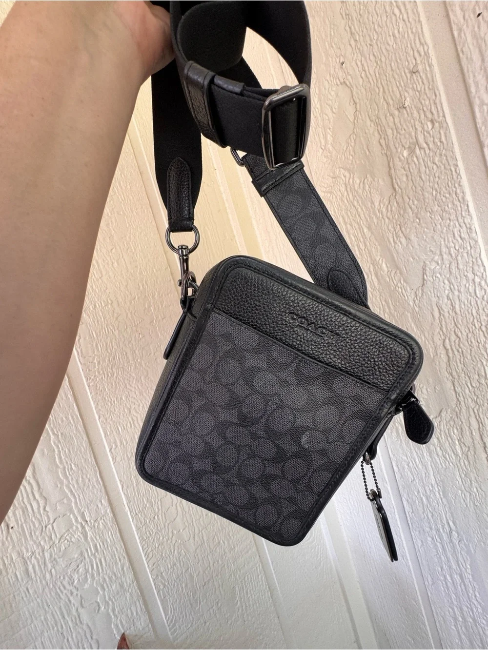 Coach Sullivan Black Signature Canvas Crossbody Bag
